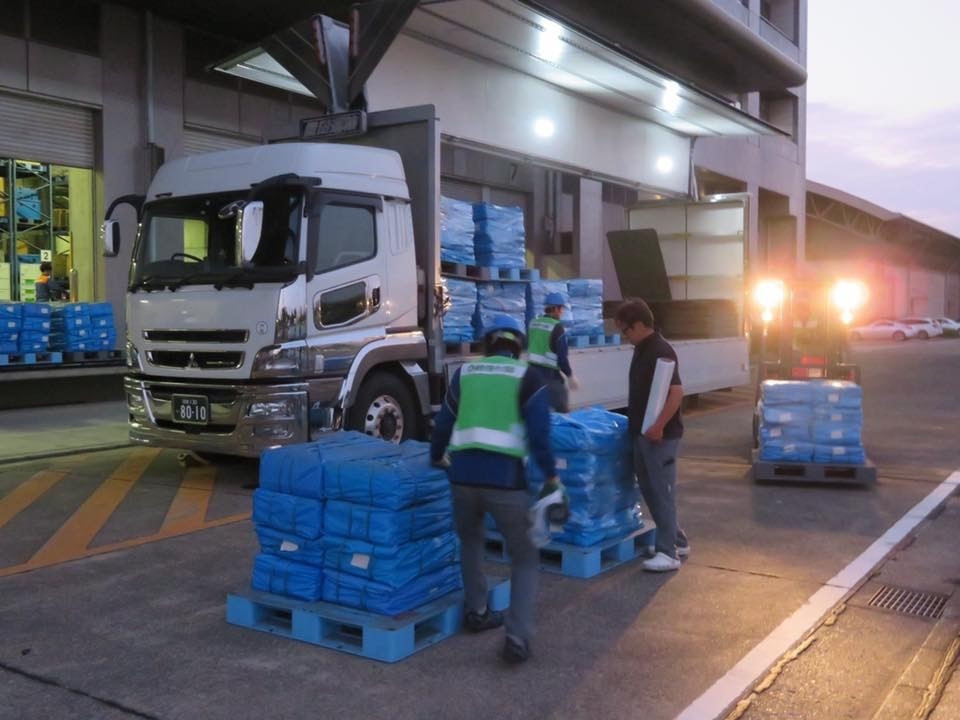 千葉県へ向けた緊急支援物資輸送